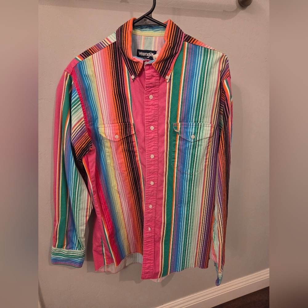 RARE Vintage Wrangler Brushpopper Western Shirt